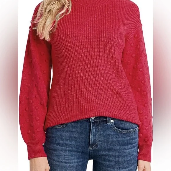 New CeCe Bobble Sleeve Pull On Sweater - Picture 3 of 11